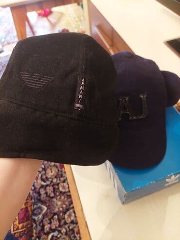 məktəbli paltarı: Original ARMANI JUNIOR İki ədəd “AJ” loqolu kepka. Bir ədədi qara — 3