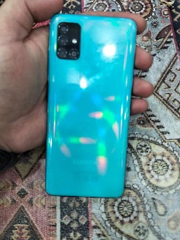 data modem sim card: Samsung Galaxy A51, rəng - Mavi, Barmaq izi — 3