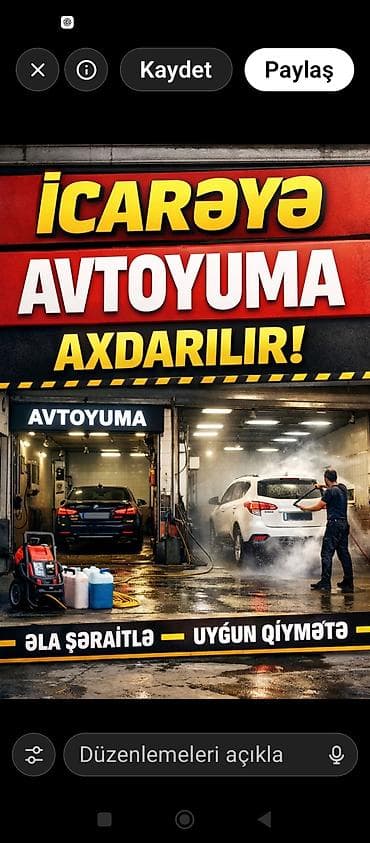 SALAM icareye (arendaya)avtoyuma moyka axtariram baki yada baki etrefi — 1