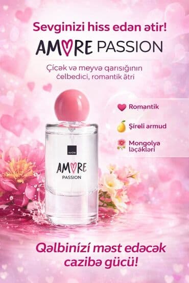saatlar type 0: AVON ətirləri seçimi 1) Amore Passion - Çiçək və meyvə qarışığının — 1
