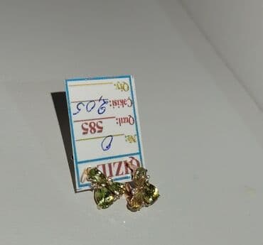 Sırğa, Sarı qızıl, 583 Əyar, Pulsuz çatdırılma