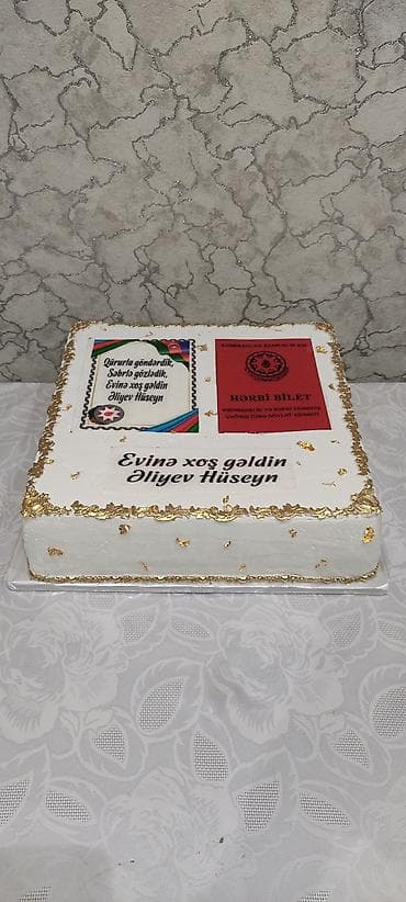 tort sekiler: Ev tortlari. Tekribi qaymaqli, bol qozlu şakaladli, karamelli — 2