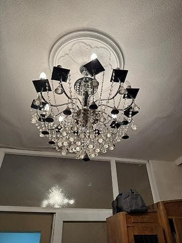 Çılçıraq, 10 və daha çox lampa, Metal