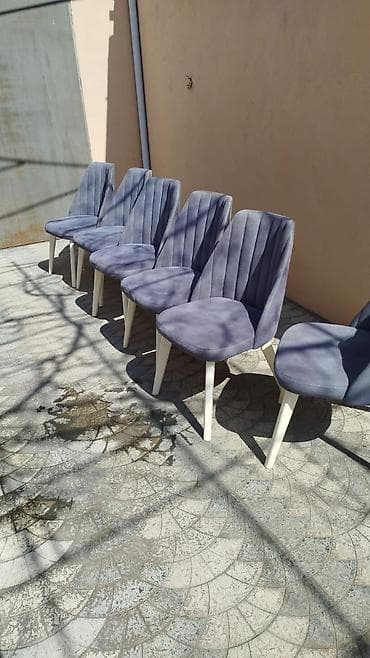 mətbəxt masasi: Mətbəx üçün, Qatlanmayan, rəng - Boz Stul — 3