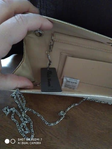 Eynəklər: Клатч женский Франция из золотой парчи с аксессуарами из камней — 12