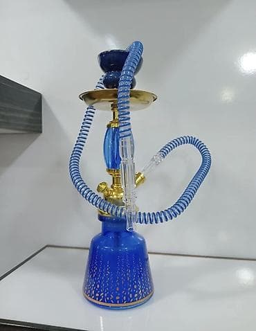 Mavi şüşə nərgilə - Kompakt ölçülü, masaüstü tip. - Şüşə kolba: dərin