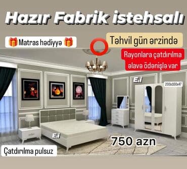спальная мебель в баку цены: *Yataq dəsti 750Azn 💥* ✔️Rəng seçimi var *🎁Matras hədiyyə* *Şəhər — 1