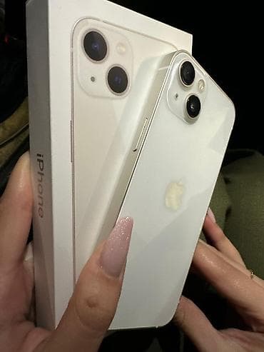 Mobil telefon və aksesuarlar: IPhone 13, Ağ, Face ID — 2