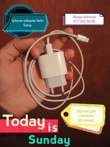 cin nömre: Adapter Apple, 20 Vt, Yeni — 1