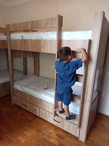 Oğlan və qız üçün, Yeni, Çarpayı, Matras ilə, Siyirməli, Laminat