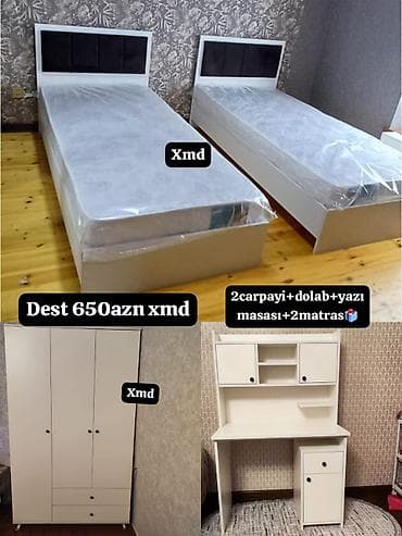 Uşaq/yeniyetmə otağı üçün mebel dəsti Tərkibi: - 2 ədəd tək nəfərlik lalafo.az -da Uşaq/yeniyetmə otağı üçün mebel dəsti Tərkibi: - 2 ədəd tək nəfərlik