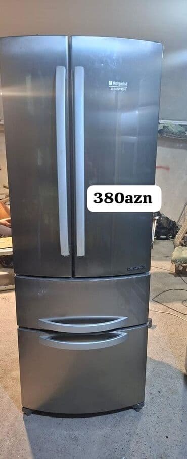 hava soyuducusu: Hotpoint Ariston soyuducu - Rəng: metalik/boz - Ön hissə: fransız — 1