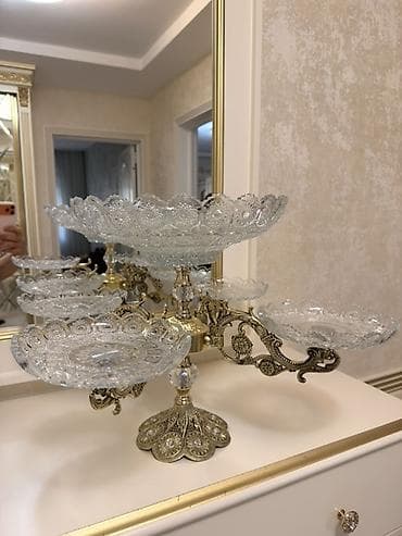 Кухонные принадлежности: Klassik üslubda çoxsəviyyəli meyvə və şirniyyat qabı - Material: ağır — 4