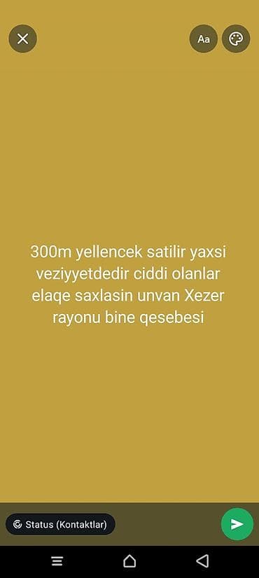 yelencek usaq: 300 m² yelləncək satılır. Xüsusiyyətlər: - Ümumi sahə: 300 m² - — 1