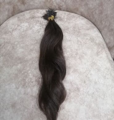 qiz usagi ucun toy donlari: Uşaq saci 50qram 45 sm kraskasiz öz rengi — 1