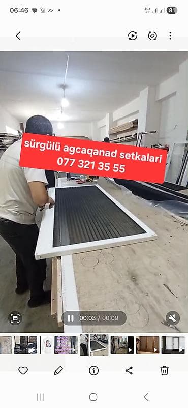 ağcaqanad: Sürgülü ağcaqanad setkaları - Pəncə və qapılar üçün sürgülü sistem - — 1