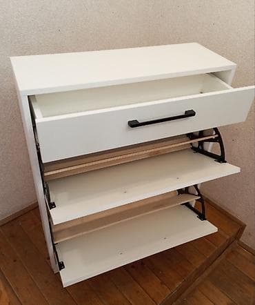 divan sumqayit: Yeni, 2 qapılı, Ağ, Digər material Ayaqqabı dolabı — 1
