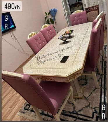 sumqayit stol stul: Sifarişle hazır olunur reng secımı var masa 6 stul 490 azn masa 8 — 1