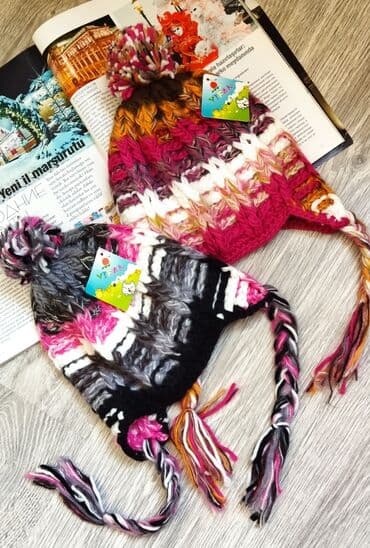 uşaqlar üçün yun papaqlar: Yeni usaq papaqlari. 4-5-6-7yasa gedir — 1