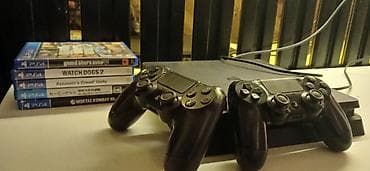 hard disk: PlayStation 4 komplekti - PS4 konsolu (qara rəng)2 - 2 ədəd DualShock — 1