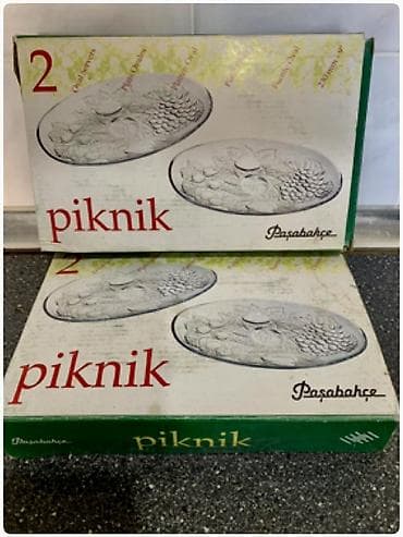 piknik sufresi: Boşqablar, 2 ədədli dəst, Şüşə, Türkiyə — 1