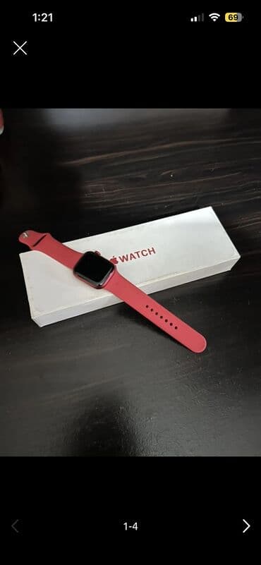 Saat kəmərləri: Smart saat, Apple, Sensor ekran, rəng - Qırmızı — 4