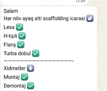 Ayaqaltı iskele (scaffolding) icarəsi Təkliflər: - Lesa sistemi - lalafo.az -da Ayaqaltı iskele (scaffolding) icarəsi Təkliflər: - Lesa sistemi -