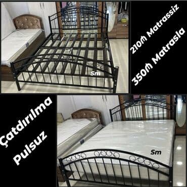 Sifarişlə çarpayılar: Yeni, İkinəfərlik çarpayı, Bazasız, Matras ilə, Siyirməsiz