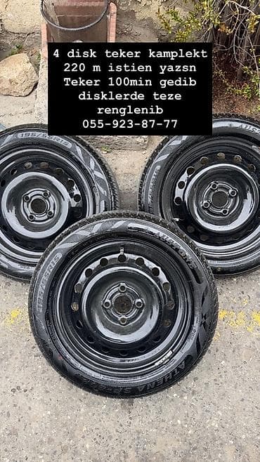19555: 4 ədəd disk + təkər komplekti - Ölçü: 195/55 R15 (Austone Athena — 1