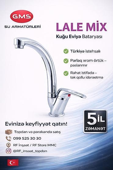 G.M.S. Su Armaturləri – LALE MIX “Kuğu Eviya” bataryası - Türkiyə