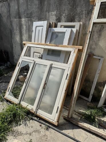 obshivka taxta: İşlənmiş İkili Taxta pəncərə, Еni: 150 sm, Uzunluğu: 160 sm — 2
