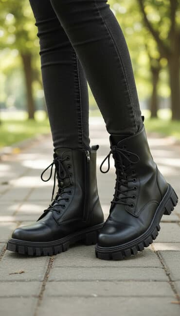 сапоги луноходы: Сапоги, Размер: 40, цвет - Черный, Новый — 1