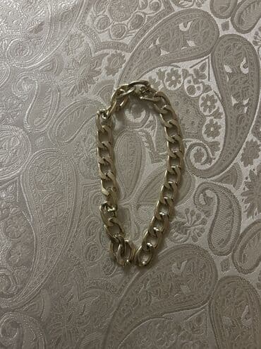 buji: Gümüş rəngli zəncir qolbaq - Material: metal ərintisi, parlaq gümüş — 6