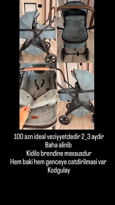 uşaq motor: Kidilo uşaq arabası - Brend: Kidilo - Rəng: boz-yaşıl ton - Şassi — 1