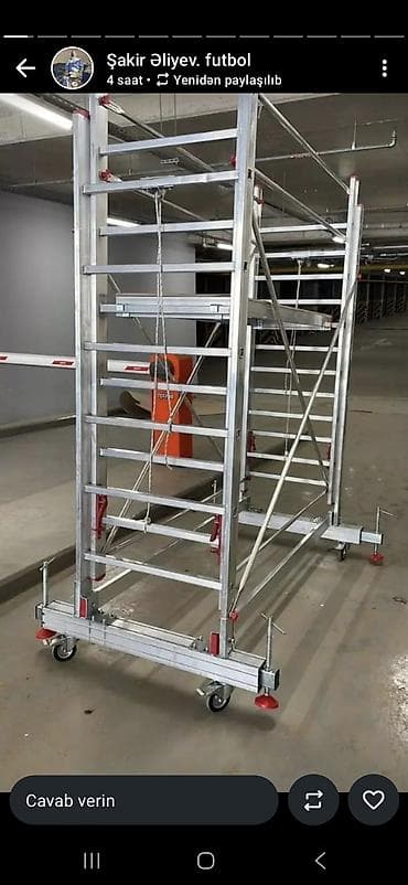 8 marta aid şəkil: Alüminium mobil skafold (iskele) sistemi - Material: yüngül və — 8