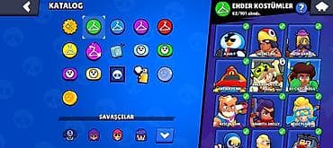 Brawl Stars oyunu üçün hesab - Savaşçılar: 77/103 açılıb. Ekranlarda — 8