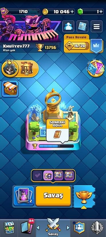 Clash Royale hesabı - Kral səviyyəsi: 15 - Kupa: 13 756+ - Pass — 1