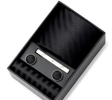 ideal baza: Kişilər üçün dəst – qalstuk, cib dəsmalı, manjet düymələri və qalstuk — 4