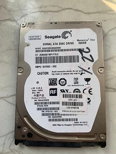 Внутренний Жёсткие диски, переносные винчестеры для ПК Seagate, 256 ГБ, 2.5"
