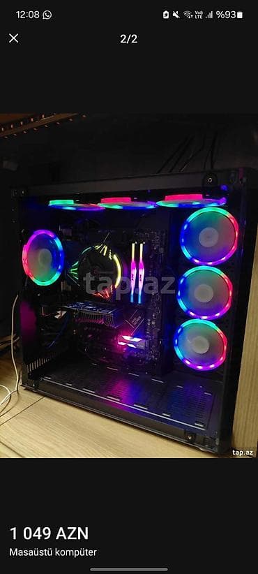 🔥 Tam işlək PC – i5‑12400F / 16GB / 750W PSU / SSD + Case + 7/ fan