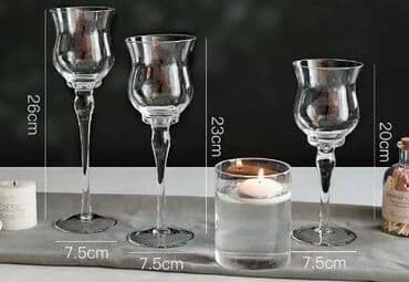 Ev üçün dekor: Şüşe çerezlik 3-lü dest
Dekor kimi de istifade edile biler — 3