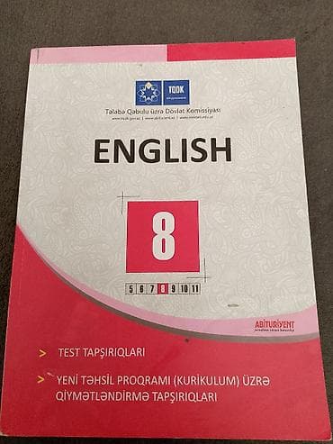İngilis dili Testlər 8-ci sinif, DİM, 1-ci hissə, 2016 il