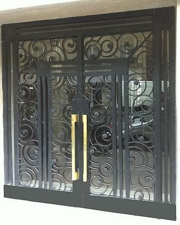 qifil sekilleri: Ofis üçün Yeni Giriş qapısı Şəbəkə ilə, Zəmanətli, Pulsuz quraşdırma, Rayonlara çatdırılma — 8