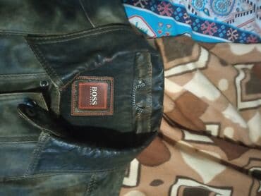 Plaşlar: HUGO BOSS kişi dəri gödəkcə - Material: qalın, təbii dəri — 14