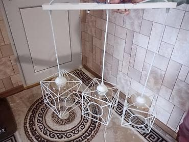 divar ucun dekorlar: Çılçıraq, 3 lampa, Metal — 2