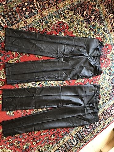 Qara klassik kişi şalvarları - Model: düz kəsim, ütü xətti ön hissədə