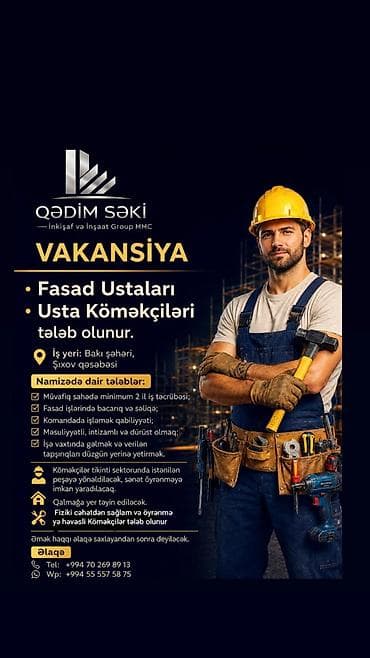 İş: Qədim Şəki İnkişaf və İnşaat Group MMC – Vakansiya Axtarılanlar: - — 1