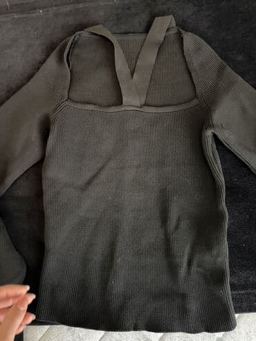 Hicab: Qadın trikotaj bluz/kofta - Rəng: tünd zeytun-yaşıl (xaki ton) - — 4