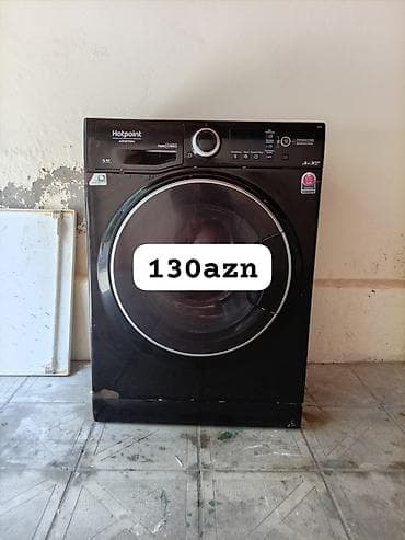 Hotpoint Ariston paltaryuyan maşın - Rəng: qara - Ön yükləməli, iri