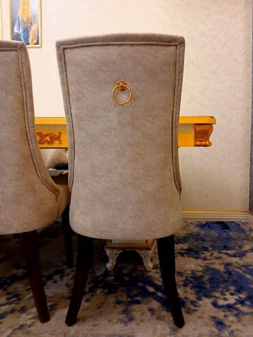 Столы: Для гостиной, Б/у, Нераскладной, Прямоугольный стол, 6 стульев — 3